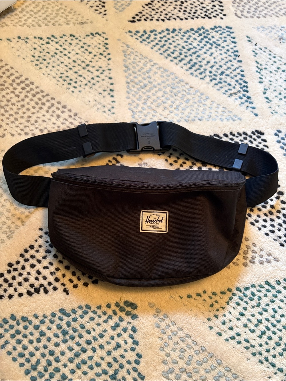 Herschel Supply Company Black Belt Bag with Logo Patch